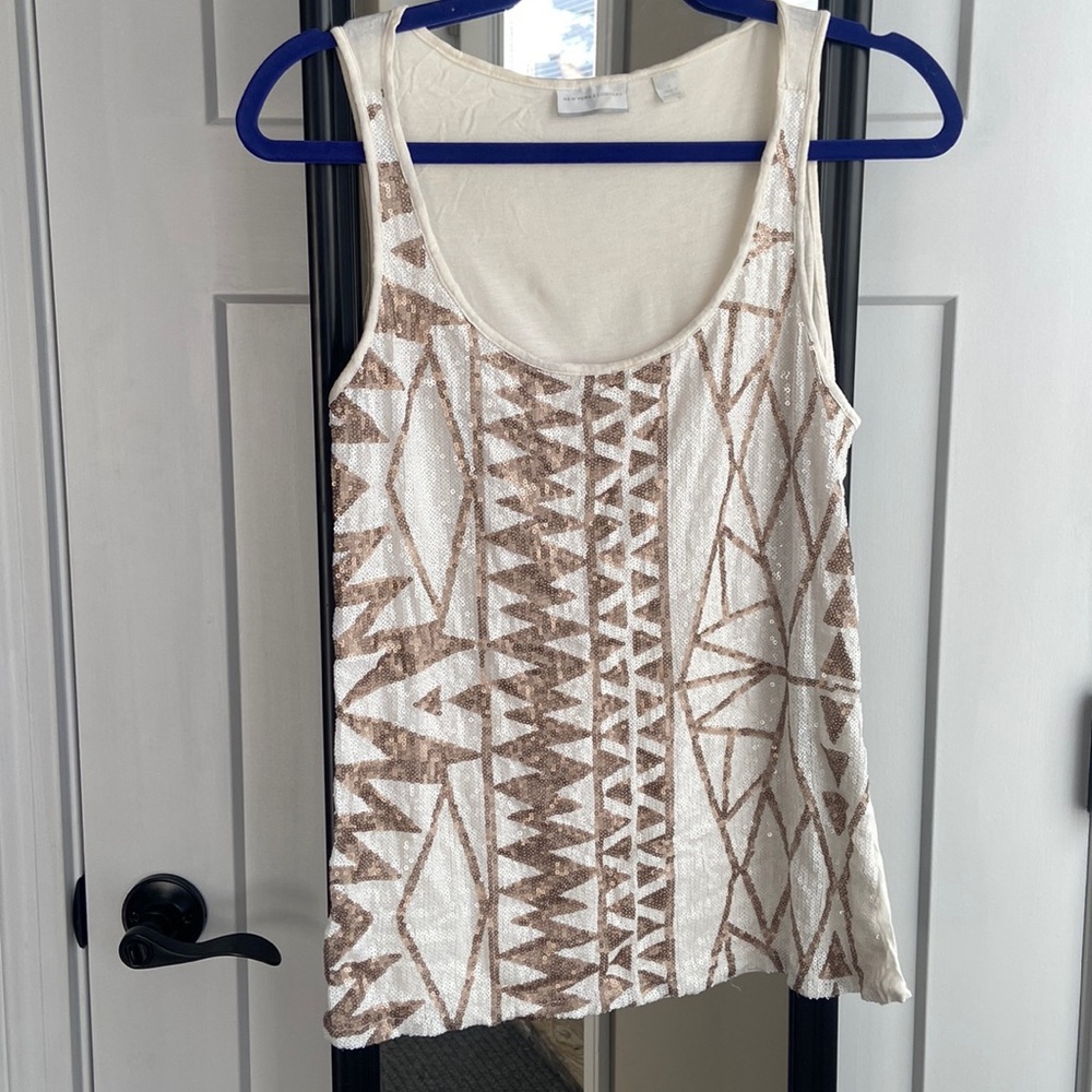 Sequined tank top